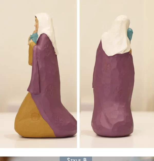 Figurines de la Vierge Marie et de Bébé Jésus en Résine, Figurine d'Ange de Style Vintage, Cadeaux de Mariage Artisanaux – Image 13