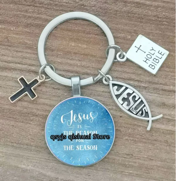 Porte-Clés Personnalisé avec Lettres de Dieu Imprimées, Ornement de la Foi de Jésus, Cadeau de Manucure – Image 26