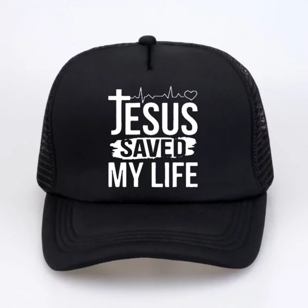 Chapeau d'opérabilité d'impression de Jésus-Christ pour hommes et femmes, casquettes arrière 6A, croix de papa, casquettes de Jésus-Christ, sauver ma vie – Image 16