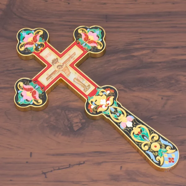 Croix d'or orthodoxe, icône de la Passion de jésus, ornements d'église, décorations d'autel pour la maison, cadeaux de Festival religieux – Image 9