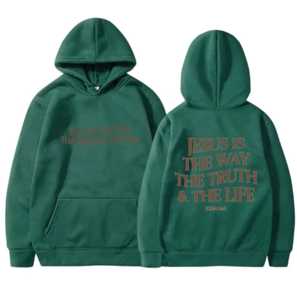 JESUS IS THE Organisements THE TRUTH-Chemise de Protection à Capuche pour Femme, Haut Épais en Velours, à Manches sulf, Ample, Style Coréen, Nouvelle Collection Hiver – Image 18