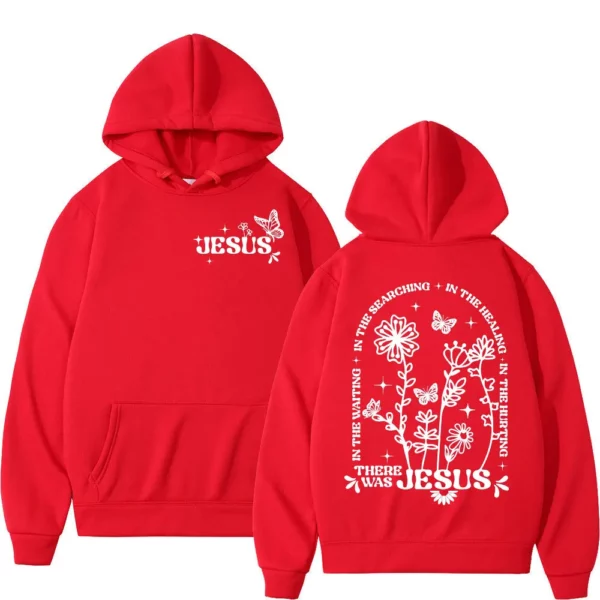 Sweat à capuche graphique avec verset de la Bible de jésus, fleurs sauvages, édition limitée chrétienne, Streetwear, décontracté, mode, pulls surdimensionnés – Image 10
