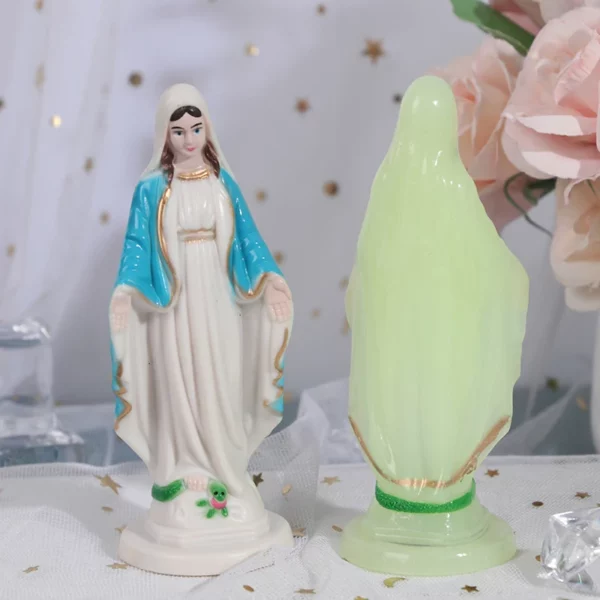 Petite statue de la Vierge de Jésus faite à la main, décoration de la maison, ornement catholique, 1 pièce – Image 11