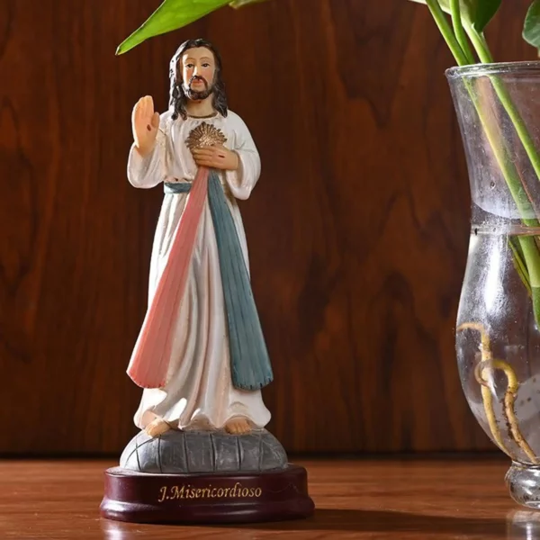 Statue de jésus du Sainte prêtre, Sculpture de table, artisanat, Collection de cadeaux – Image 2