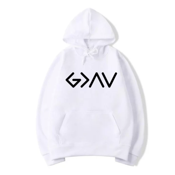 Sweat à capuche chrétien, Dieu est plus grand, STORThe High and Low, Bible, cadeau d'amant de Jésus, sweats à capuche de Jésus, pull de foi – Image 3