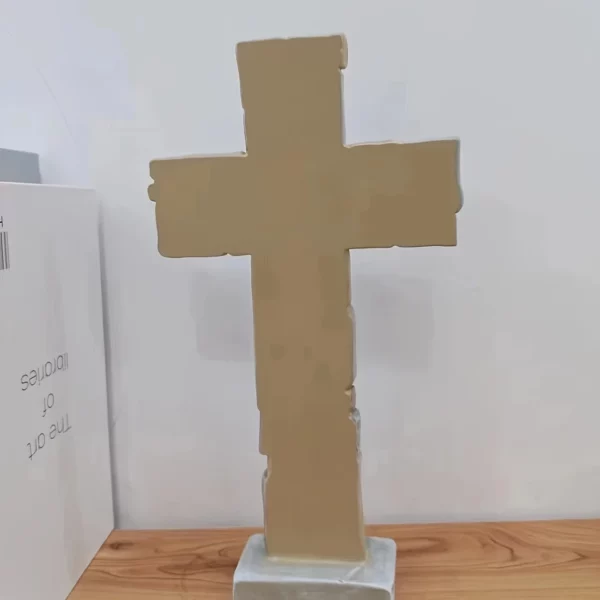 Sculpture de prière en croix de prière fidèle – Décor religieux en résine exquise pour la maison, le monuments, les espaces spirituels d'intérieur de l'église – Image 7