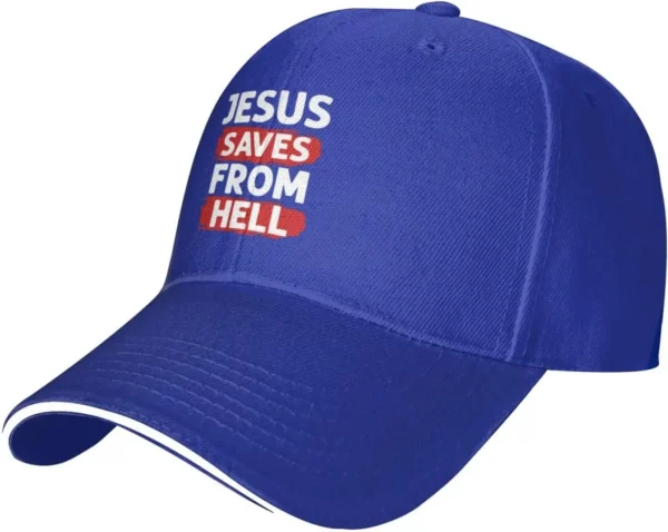 Casquette de baseball réglable pour hommes et femmes, chapeau adulte unisexe, Jésus sauve de l'enfer – Image 8