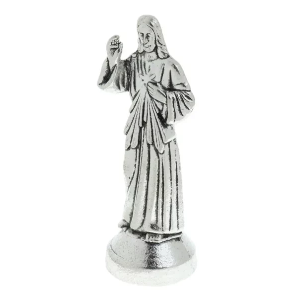 Statue Sainte Religieuse de Jésus, Figurine en Alliage, Ornements de MisériULDivine, Mini Figurine de Jésus – Image 7