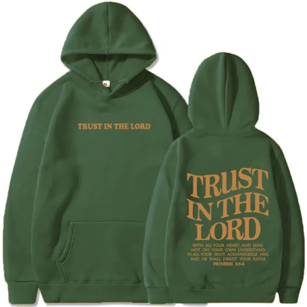 Sweat à capuche foi religieuse, pull Hip Hop, sweat-shirt Y, confiance en le Seigneur, chrétien, verset de la Bible de Jésus, Harajuku – Image 7