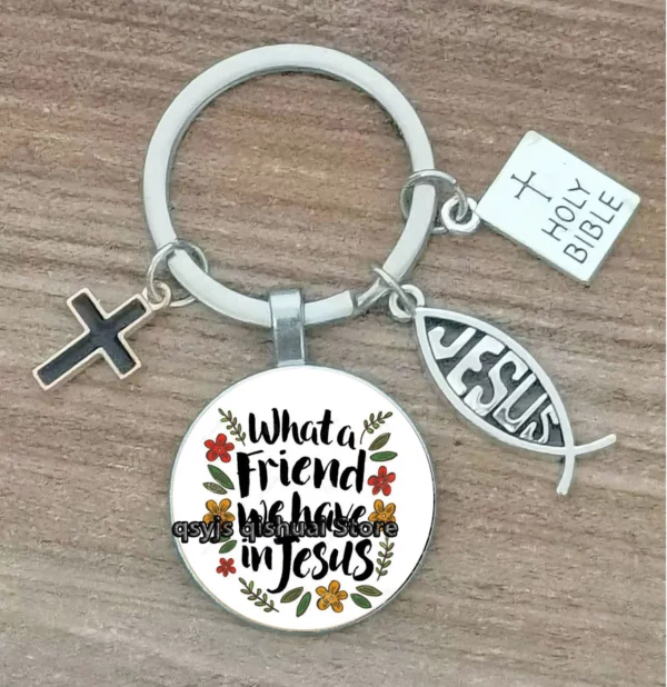 Porte-Clés Personnalisé avec Lettres de Dieu Imprimées, Ornement de la Foi de Jésus, Cadeau de Manucure – Image 16