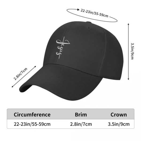 Casquette de Baseball Punk Unisexe, Jésus-Christ sur la Croix, Dieu, Adulte, Chrétien, Réglable, Chapeau de Papa, Femmes, Hommes, Hip Hop, Chapeaux Snapback – Image 4
