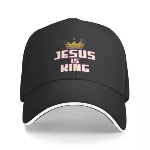 Casquette de baseball délavée pour homme, Jésus est mon roi, Jésus Christ, protection solaire, casquettes Snapback de camionneur, chapeau de papa, chapeaux de golf