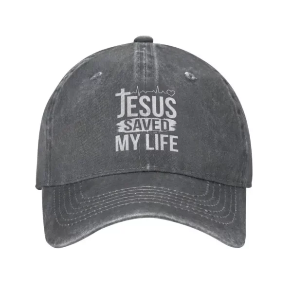 Casquette de baseball en coton personnalisée pour hommes et femmes, Jésus a sauvé ma vie, protection solaire, religion du Christ, foi chrétienne, chapeau de papa, été – Image 12