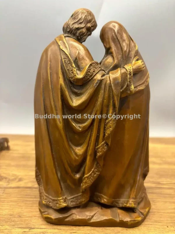 Statue de sculpture en bronze à collectionner, christianisme, catholicisme chrétien, art religieux, Madonna, sainte marie, jésus, foi, ornement – Image 2