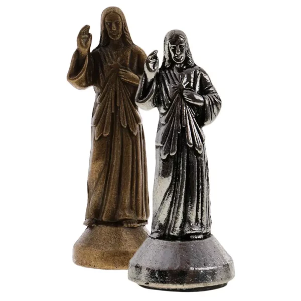 Statue Sainte Religieuse de Jésus, Figurine en Alliage, Ornements de MisériULDivine, Mini Figurine de Jésus – Image 3