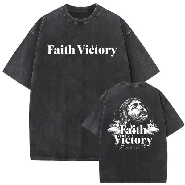 Série religieuse chrétienne jésus Vintage lavé T-shirt hommes femmes gothique Rock surdimensionné à manches courtes t-shirts Hip Hop Streetwear – Image 47