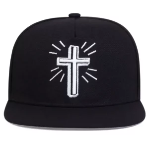 Casquette de baseball brodée croix de Jésus, casquettes de camionneur, chapeau Snapback en coton, chapeaux de soleil en plein air, casquettes de sports et de loisirs, mode hip hop