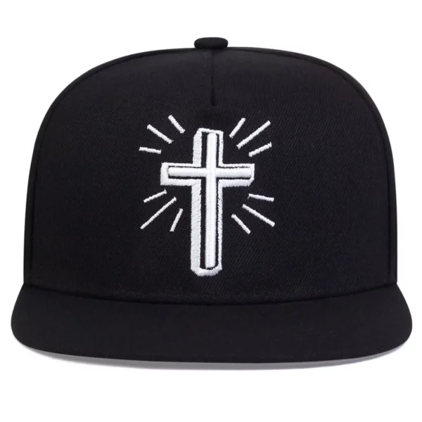 Casquette de baseball brodée croix de Jésus, casquettes de camionneur, chapeau Snapback en coton, chapeaux de soleil en plein air, casquettes de sports et de loisirs, mode hip hop