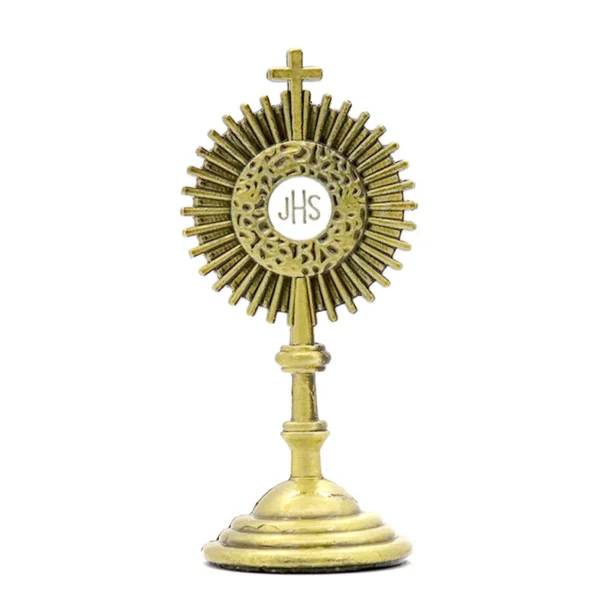 Statue de Communion Chrétienne et Catholique, Zones de Jésus Dorées, Récupérateur d'Inum, Décoration de Table de Bureau à Domicile, Figurine de Croix, Cadeau Religieux – Image 5