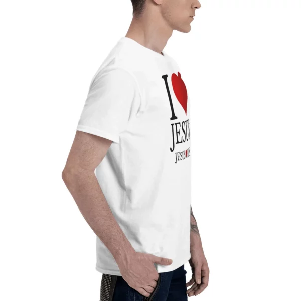 J'aime le jésus jésus vous aimez T-Shirt christien Couple Y2K basique 100% coton T-Shirts été O cou T-Shirts pas cher surdimensionné hauts – Image 18