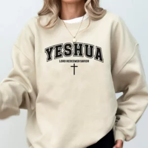 Vintage Yeshua sweat chrétien Yeshua sweat à capuche religieux esthétique foi vêtements jésus Bible verset pull femme vêtements