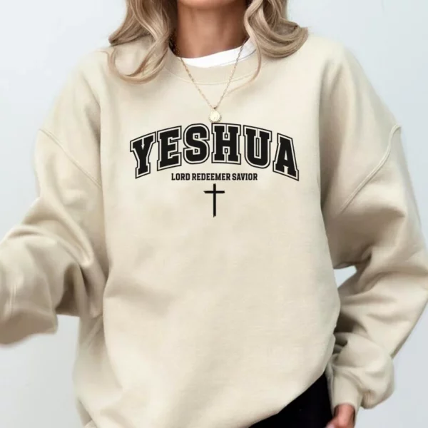 Vintage Yeshua sweat chrétien Yeshua sweat à capuche religieux esthétique foi vêtements jésus Bible verset pull femme vêtements