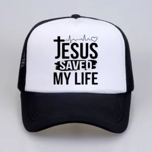 Chapeau d'opérabilité d'impression de Jésus-Christ pour hommes et femmes, casquettes arrière 6A, croix de papa, casquettes de Jésus-Christ, sauver ma vie