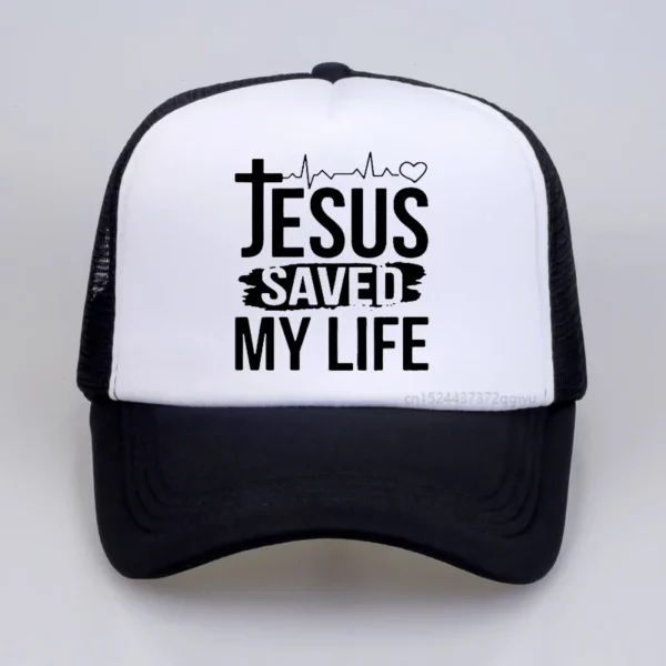 Chapeau d'opérabilité d'impression de Jésus-Christ pour hommes et femmes, casquettes arrière 6A, croix de papa, casquettes de Jésus-Christ, sauver ma vie