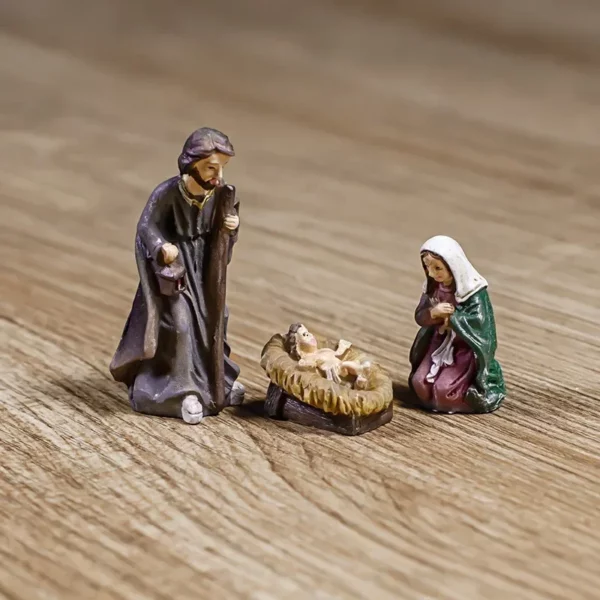 Ensemble de scène de la Nativité de Pâques, Crèche de Jésus de la Vie Réelle, Ornement de Noël CPull, Sainte Famille, Artisanat, Statue, Décor, Cadeaux – Image 3