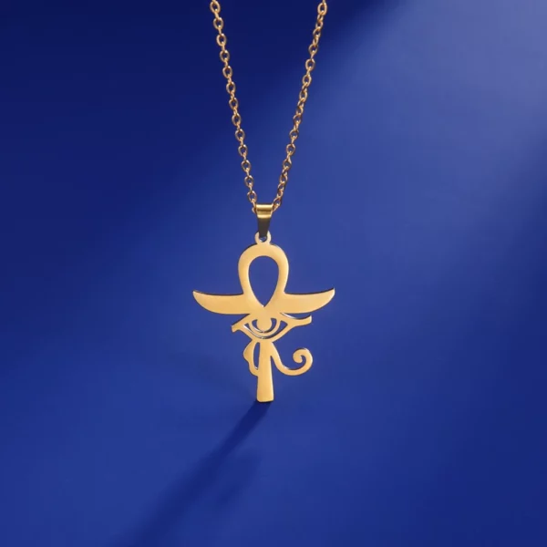 Lucktune Ankh croix amulette égyptienne collier en acier inoxydable clé de la vie symbole Crucifix pendentif collier femmes Religion bijoux – Image 37