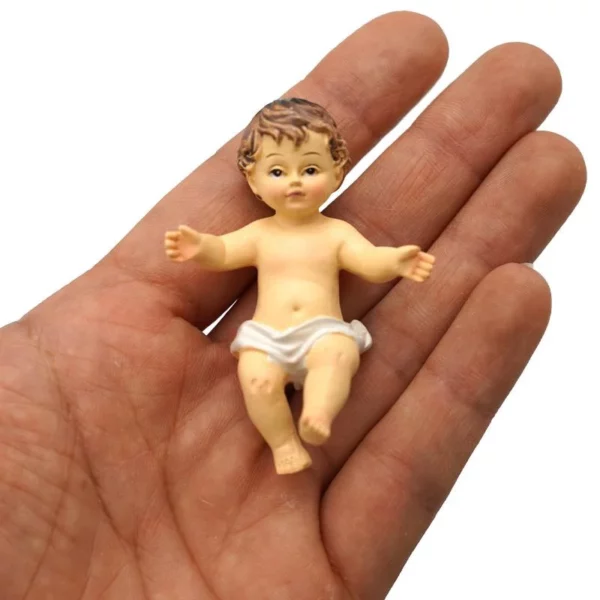 Statue de poupée de jésus pour bébé, 6cm/10cm/15cm, ornement de l'avent pour bébé, Figurine religieuse de jésus, maison, église, décoration artisanale de noël, cadeau – Image 2
