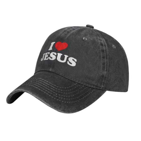 Chapeaux de papa de document pur, I Love, chapeau pour femme, pare-soleil, casquettes de baseball, croix de Jésus, casquette à visière – Image 10