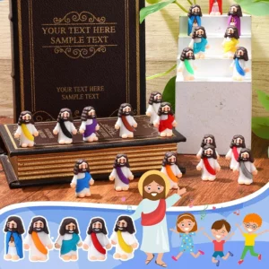 Mini figurines de petit Jésus en caoutchouc, jouets à cacher et chercher, faveurs de fête, école du dimanche, Bapt, 10/15 pièces