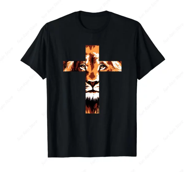 T-Shirt croix chrétien Jésus discutant de la tribu Juda – Image 16