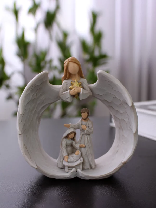 Ornement d'ange créatif en résine, artisanat, décoration de maison, ornement de jésus, cadeau de fête des mères – Image 5