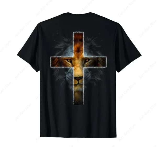 T-Shirt croix chrétien Jésus discutant de la tribu Juda – Image 9