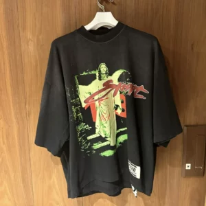 T-shirt imprimé à manches courtes pour hommes et femmes, T-shirt RRRree, Wash Jesus Soul, Vintage, Noir, Été, Nouveau, 2024, 123