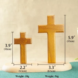 Croix religieuse en bois pour la décoration de l'église, croix chrétienne de naissance, cadeau religieux, pasteur et évêque, rituel religieux, deux tailles