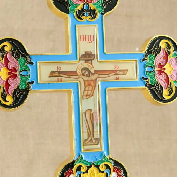 Croix d'or orthodoxe, icône de la Passion de jésus, ornements d'église, décorations d'autel pour la maison, cadeaux de Festival religieux – Image 5
