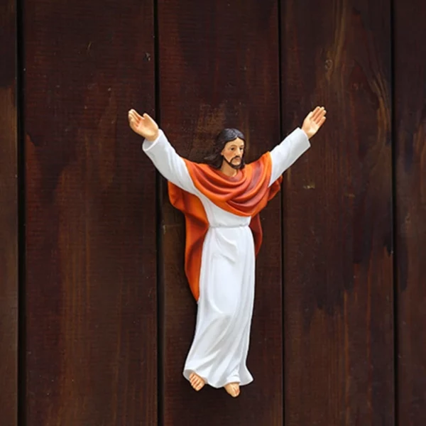 Figurine jésus chrétien en résine peinte à main, figurine catholique, artisanat, ornement, livraison directe – Image 7