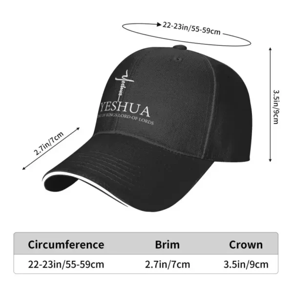 Casquette de Baseball personnalisée Yeshua jésus chrétien, Protection solaire pour femmes et hommes, réglable, Religion, foi, chapeau de papa, automne – Image 4