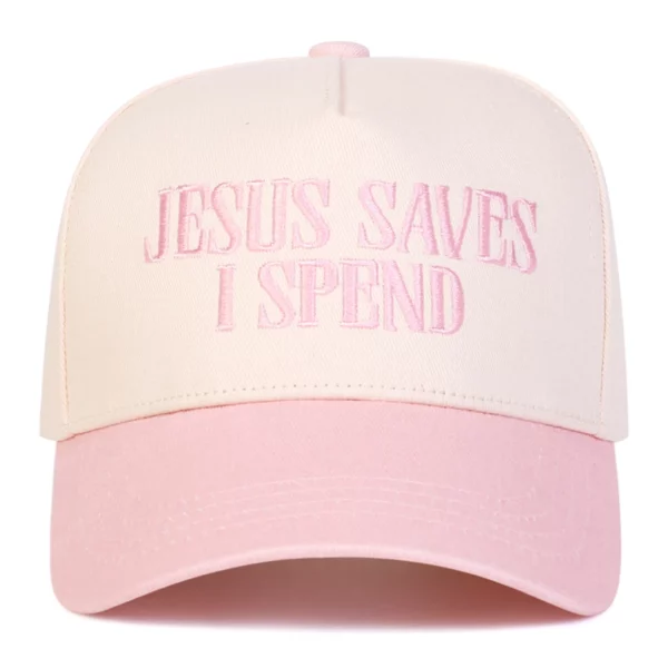 Casquette de Baseball unisexe JESUS SAVES I SPEND avec lettres brodées, chapeaux décontractés réglables pour l'extérieur, protection solaire, casquette de sport, printemps-automne – Image 8
