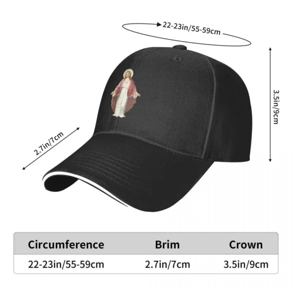 Casquette de baseball Love You My Jesus pour homme, protection solaire, casquettes Snapback pour camionneur, chapeau de papa, chapeaux de golf réglables – Image 4