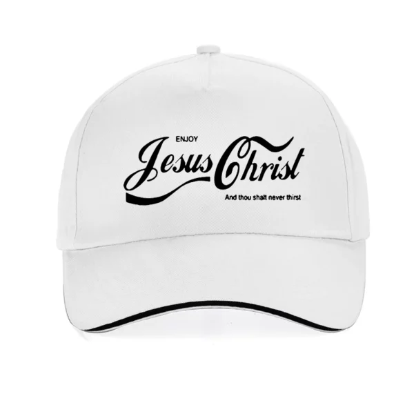 Profitez de jésus Christ le vrai roi chrétien drôle hommes chapeau foi prière graphique mode nouveau coton unisexe casquette de baseball – Image 2