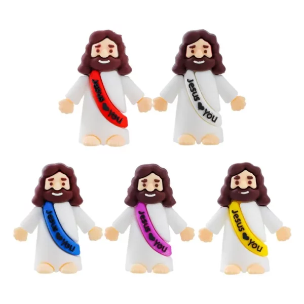 Statues de jésus miniatures en PVC, 50 pièces, figurines religieuses de table, décorations cadeaux de noël, pâques, Halloween, fête – Image 15