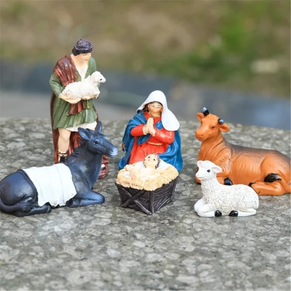 figurines en résine 10cm haut pour crèche noël, pour décoration religieuse – Image 8