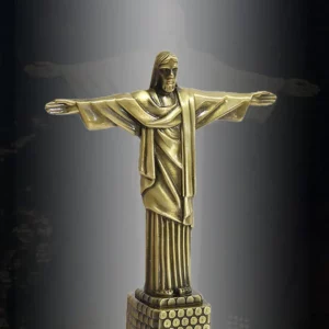 Figurine de jésus, brésil, Christ, rédempteur, Sculpture de bureau, artisanat en métal, Big Ben, bâtiment de renommée mondiale, décoration de maison