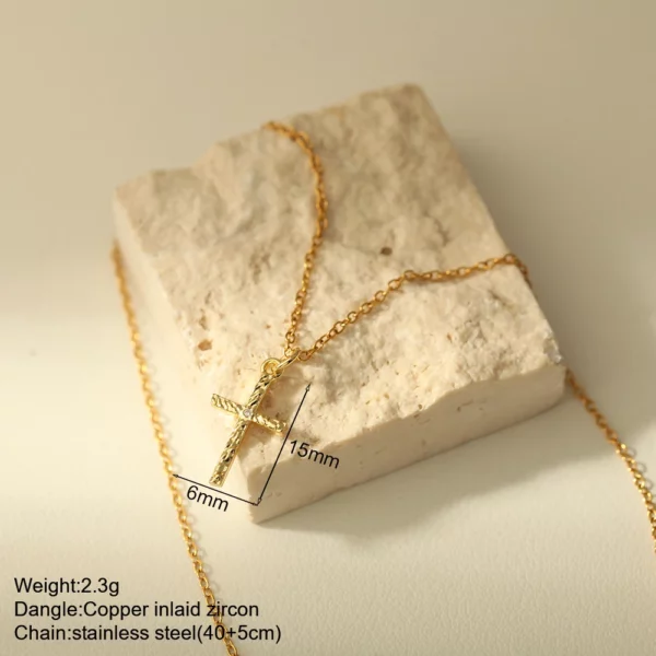 Croix Collier Pour Les Femmes Bohème Jésus Vierge Marie Choker Boho Zircon Colliers En Acier Inoxydable Longue Chaîne Nouveau Dans le cou Bijoux – Image 45