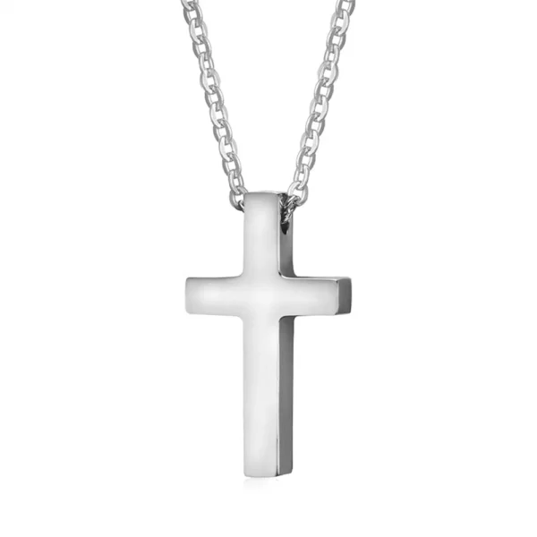 Pendentif croix de jésus pour femmes, couleur or argent, collier croix de foi en acier inoxydable, bijoux religieux, cadeau 2025 – Image 7