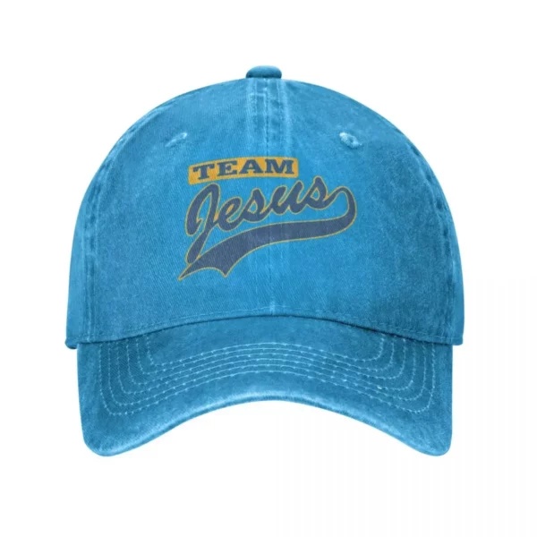 Casquette de Baseball en Denim pour hommes et femmes, chapeau de soleil Snapback, chapeaux d'été Hip Hop CasAdvantages, équipe chrétienne de Jésus, nouveau, 2023 – Image 8
